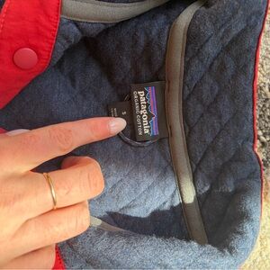 Patagonia Red and Gray Organic Cotton Jacket